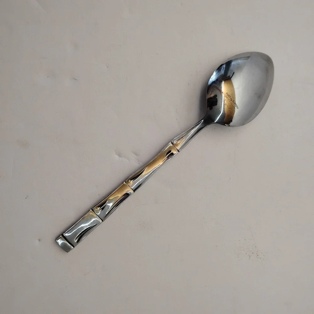 Reed‎ & Barton REGAL BAMBOO Stainless Rebacraft Glossy Silverware Flatware Spoon